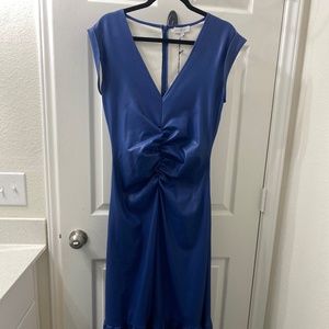 S'EDGE Ruby Dress, Vegan Blue Leather